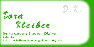 dora kleiber business card